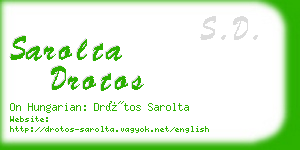 sarolta drotos business card